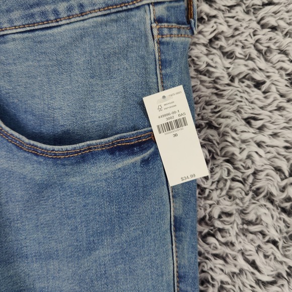 Old Navy Women Western Boho Kicker Boot-Cut Jeans Plus 30 Blue Mid-Rise Stretch - Picture 8 of 11